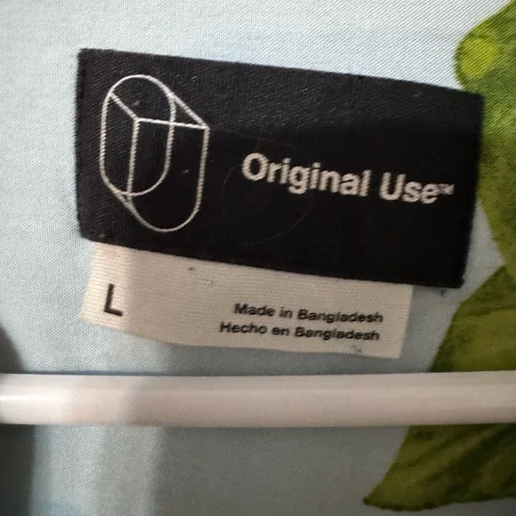 Original Use Lemon‑Print Button‑Up Shirt · Men’s Large · Tropical Summer Top - Picture 3 of 4